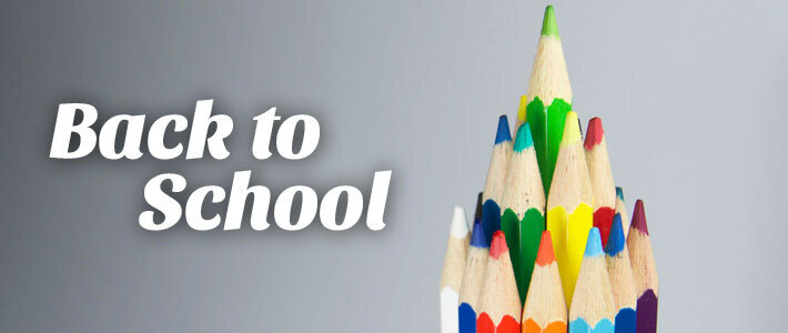 Back To School Tips with colored pencils in the background.