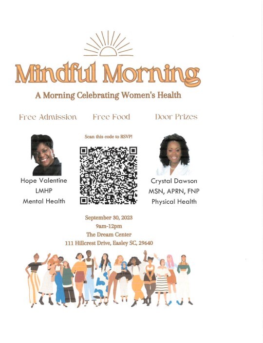 EAHASC Mindful Morning Flyer. All information on the flyer is listed above.