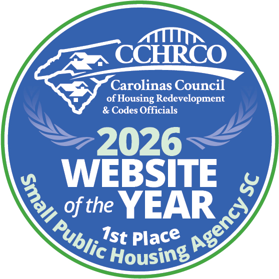2026 CCHRCO Website of the Year Award - 1st Place Small Public Housing Agency SC.